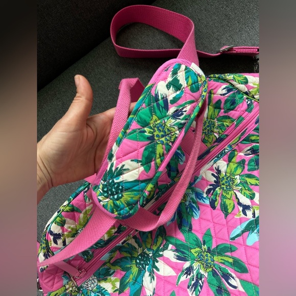 VERA BRADLEY Medium Traveler Bag Carry On Tote - Tropical Paradise Pink - Picture 8 of 10